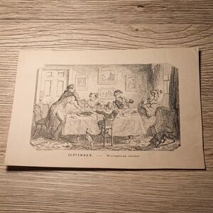 "September - Michaelmas Gander" by illustrator George Cruikshank